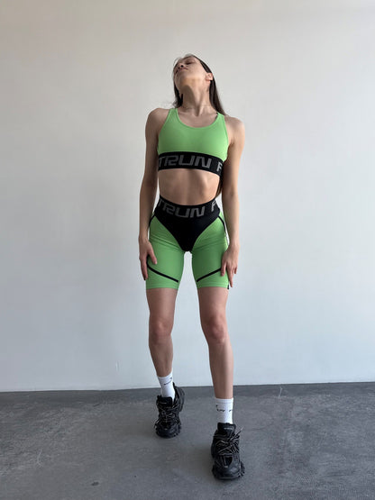 Cycling Short FITRUN Cycling Super Nuts "Avocado Relief"