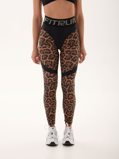 Leggings FITRUN Super Nuts Push-Up "Chocolate Leo"