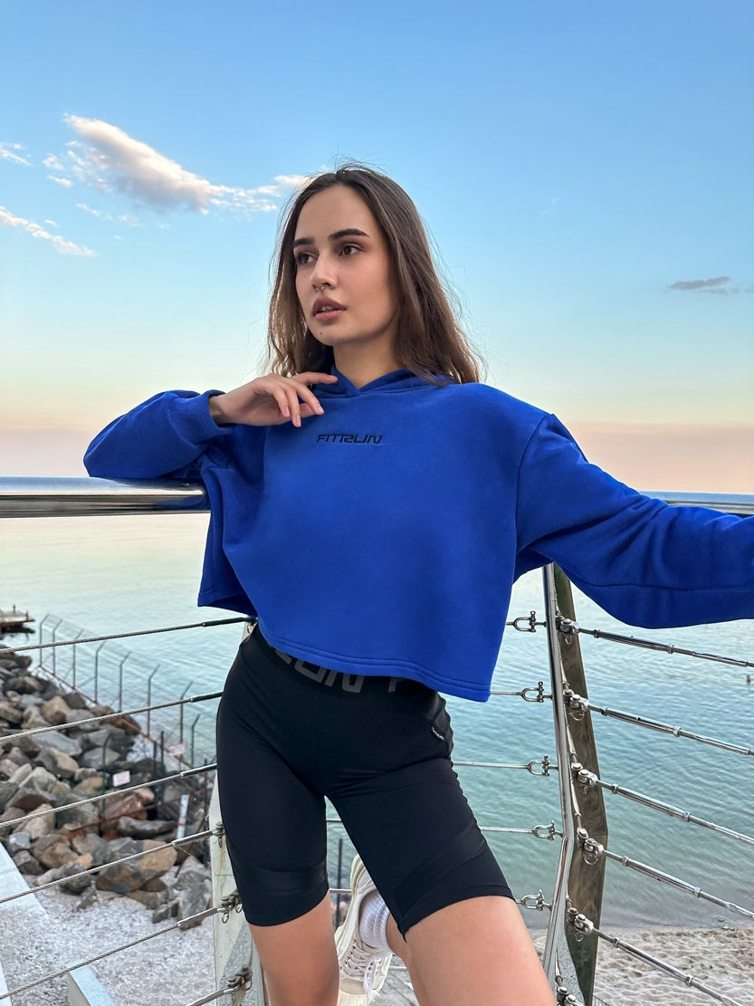 Худі FITRUN Hoodie Midi "Blue"