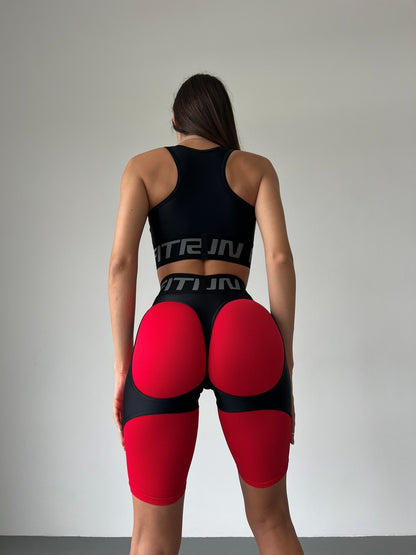 Cycling Short FITRUN Cycling Super Nuts Push-Up "Red Relief"