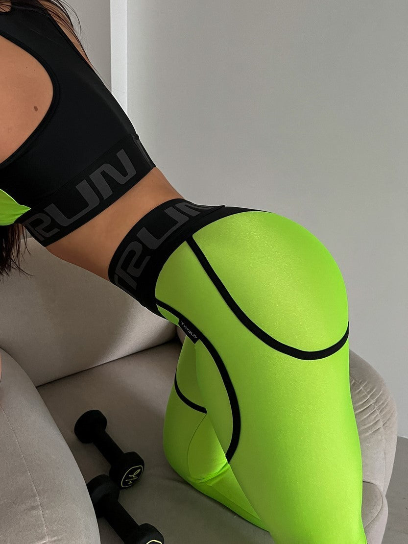 Легінси FITRUN Leggings Super Nuts "Neon Green"