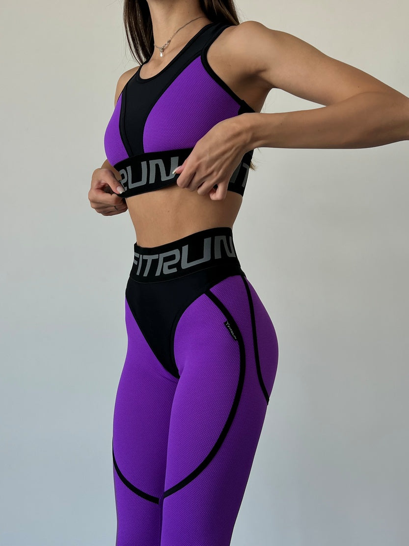 Leggings FITRUN Leggings Super Nuts "Purple Relief"