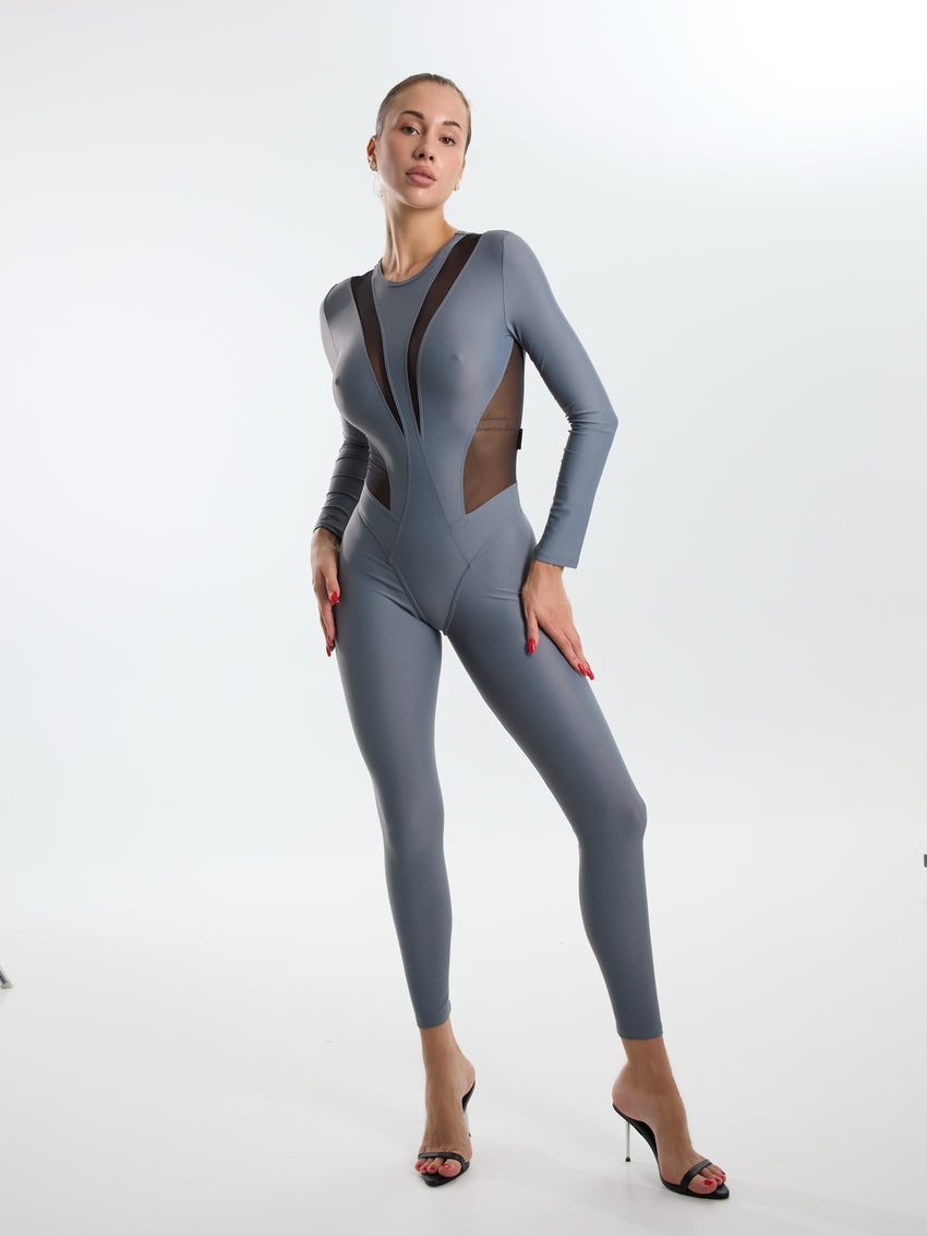 Jumpsuit FITRUN SPIDER LINE "Silver"