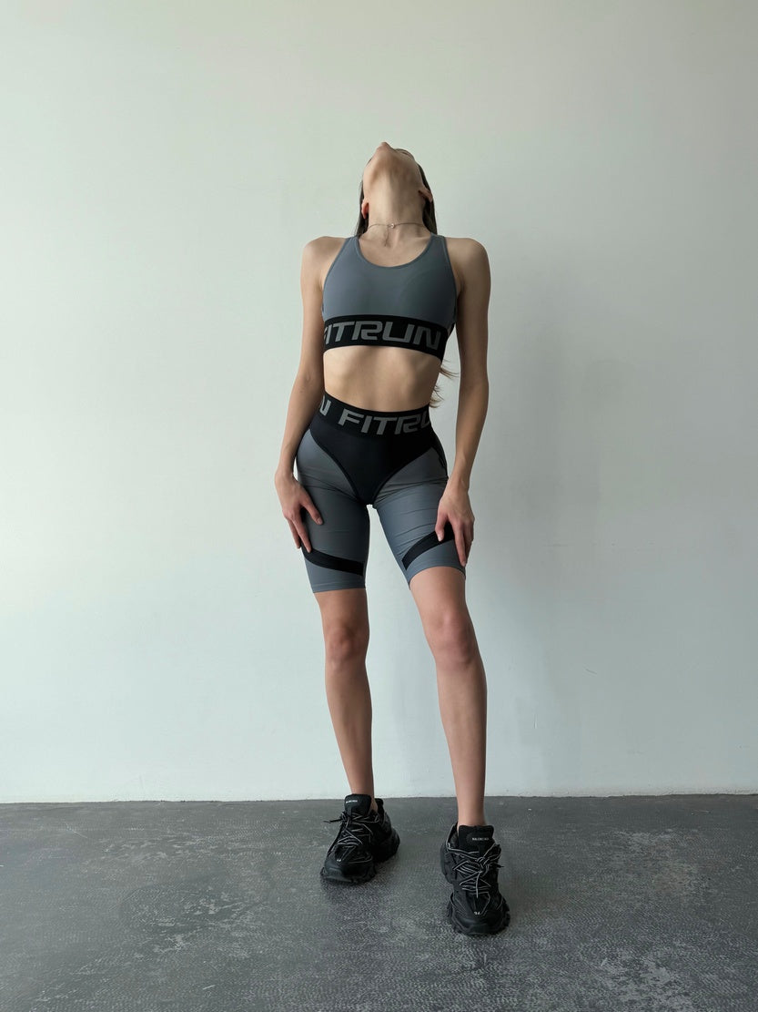 Cycling Short FITRUN Cycling Super Nuts Push-Up "Silver"