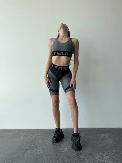 Cycling Short FITRUN Cycling Super Nuts Push-Up "Silver"