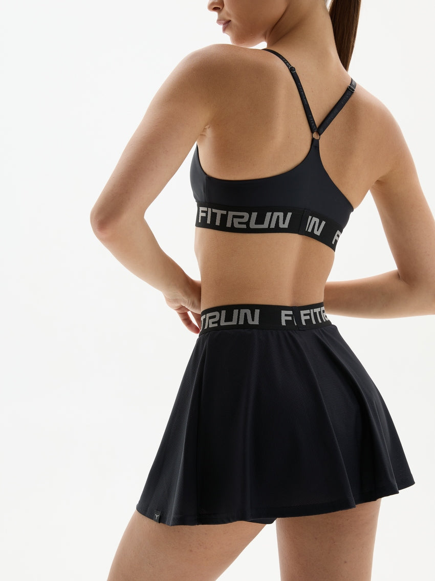 FITRUN Tennis Skort W1 "Total Black"