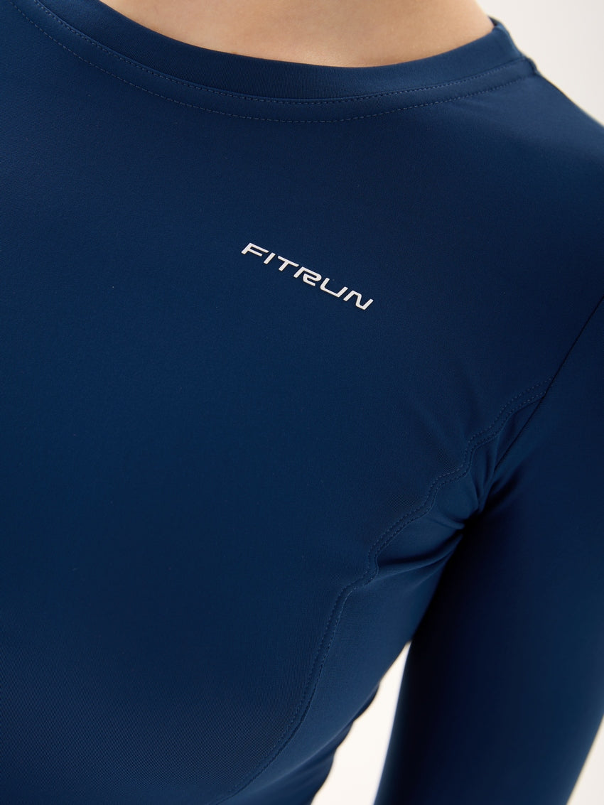 FITRUN Long Sleeve WINTER "Blue Fleece"