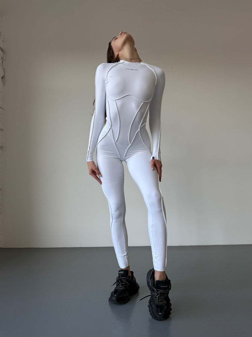 Jumpsuit FITRUN BodySuit Long Versa "White VE"