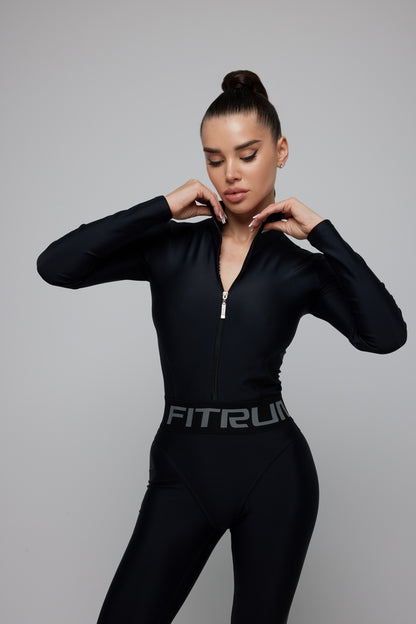 Jumpsuit FITRUN Jumpsuit Super Nuts Long "Total Black"