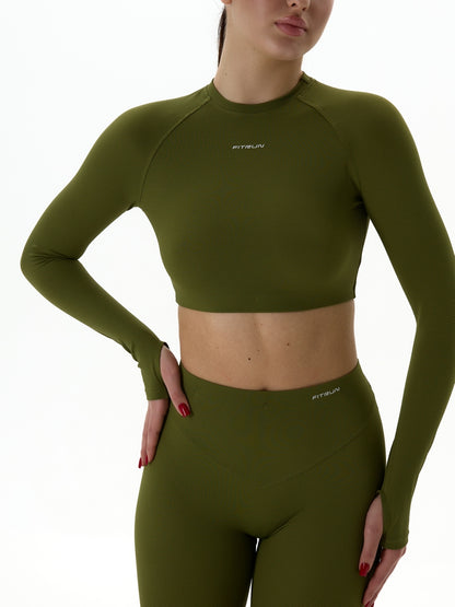 FITRUN Long Sleeve CORE "Khaki Relief"