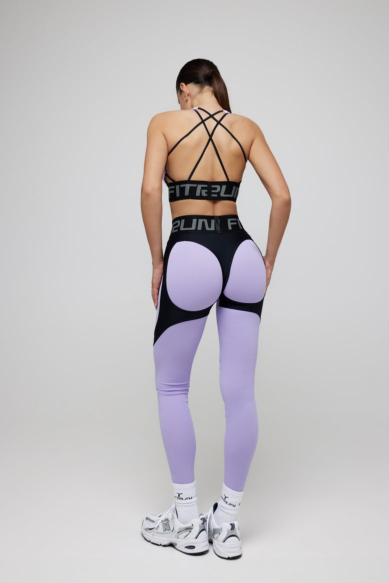 Leggings FITRUN Leggings Super Nuts Push-Up "Lilac Relief"