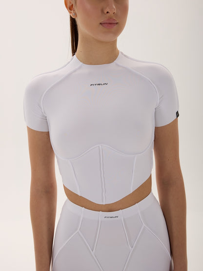 FITRUN T-shirt-Corset Versa "White VE"