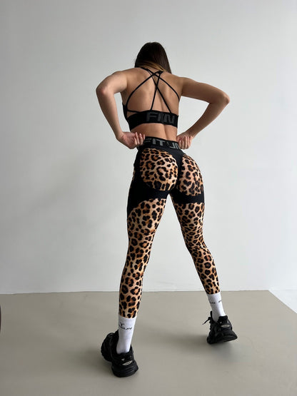 Легінси FITRUN Leggings Super Nuts Push-Up "Leopard"