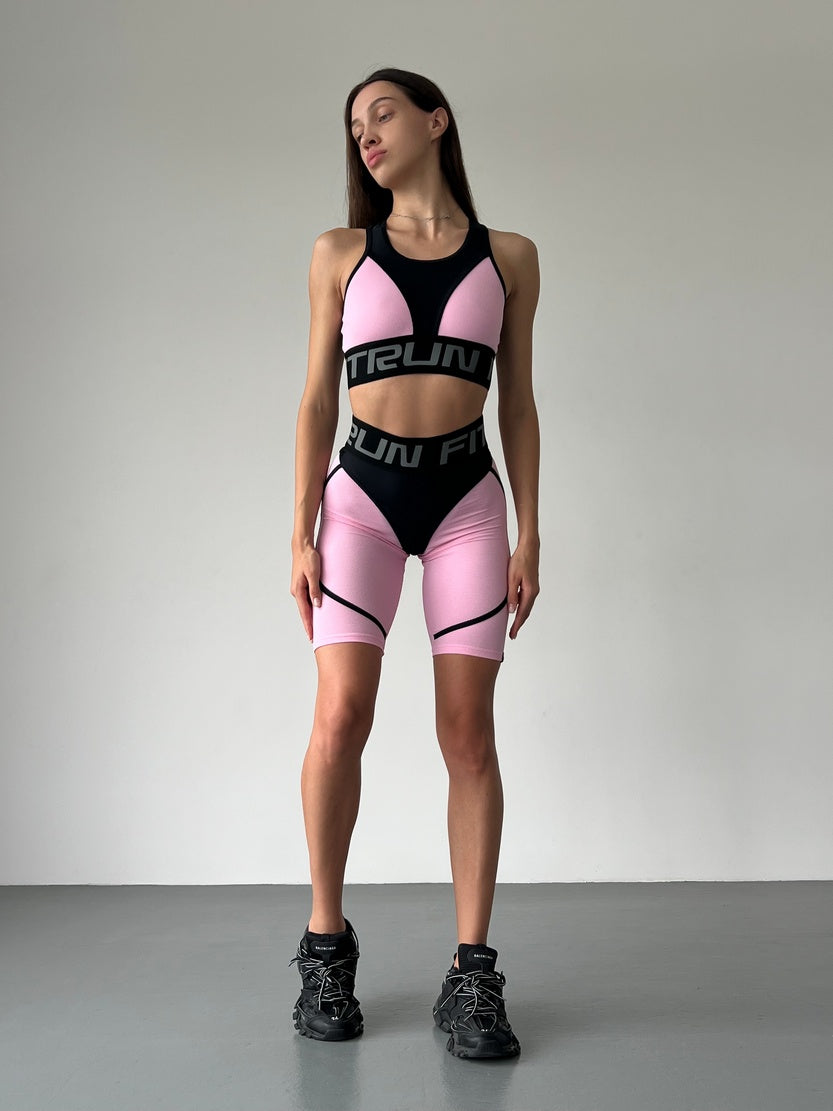 Cycling Short FITRUN Cycling Super Nuts "Flamingo Relief"