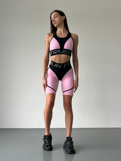 Cycling Short FITRUN Cycling Super Nuts "Flamingo Relief"