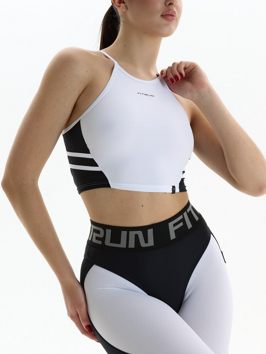 Sports Top FITRUN Crop Top "White"