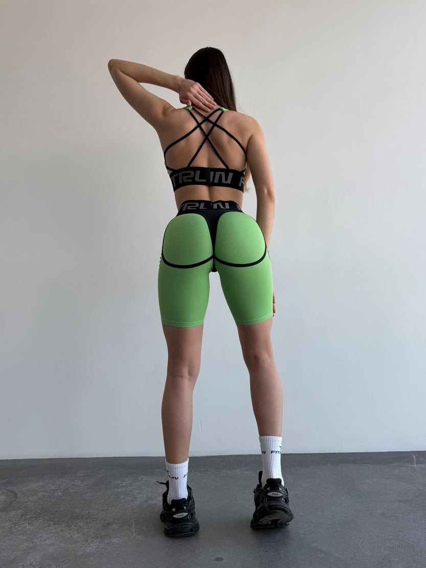 Cycling Short FITRUN Cycling Super Nuts "Avocado Relief"