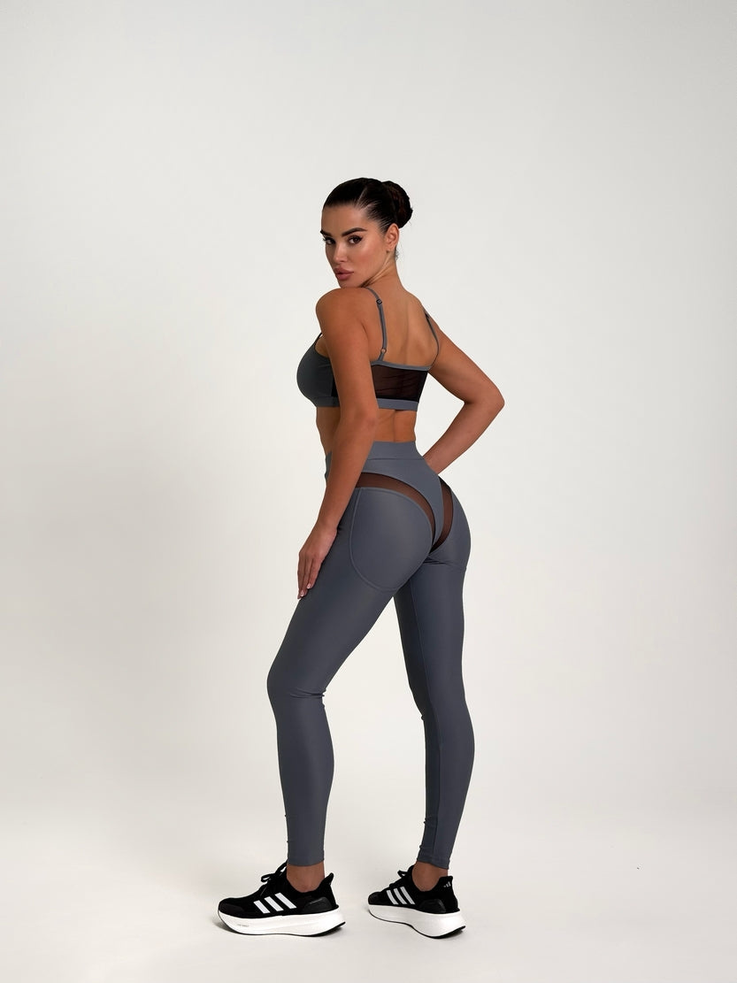 Leggings FITRUN Leggings SPIDER EVA "Silver"