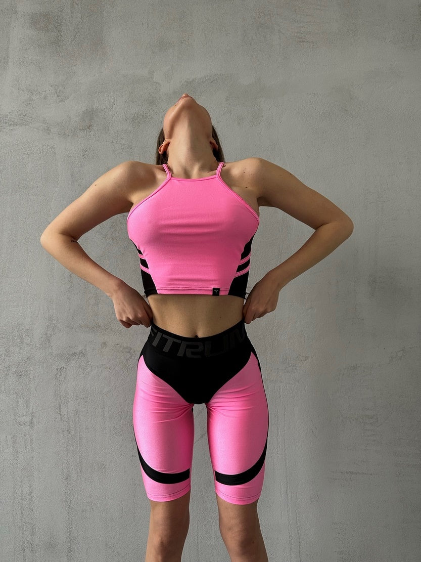 Спортивний Топ FITRUN Crop Top "Shine Barbie"