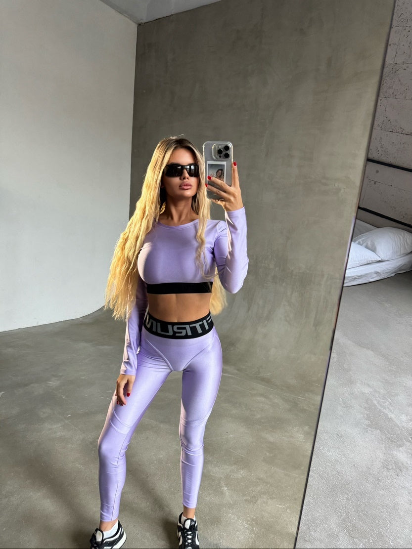 Легінси FITRUN Leggings Super Nuts Push-Up "Total Shine Lilac”