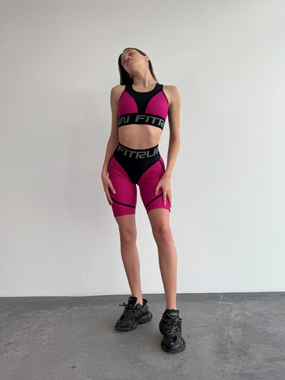 Cycling Short FITRUN Cycling Super Nuts "Rose"