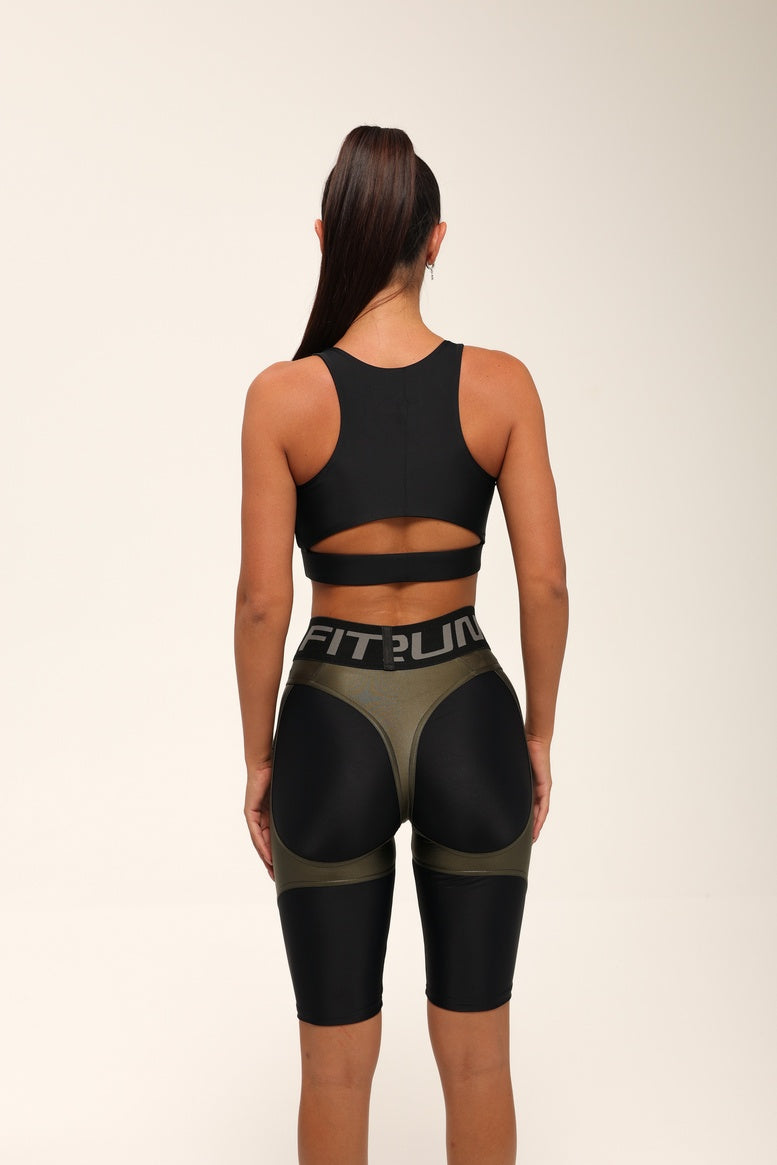 Cycling Short FITRUN Cycling NICE Push-Up "Khaki Blaze"