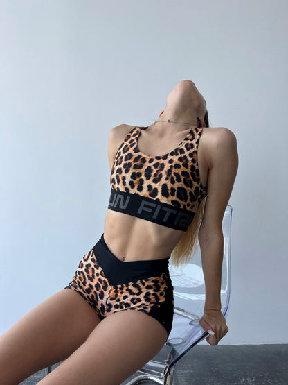 Shorts FITRUN Shorts Motion "Leopard"