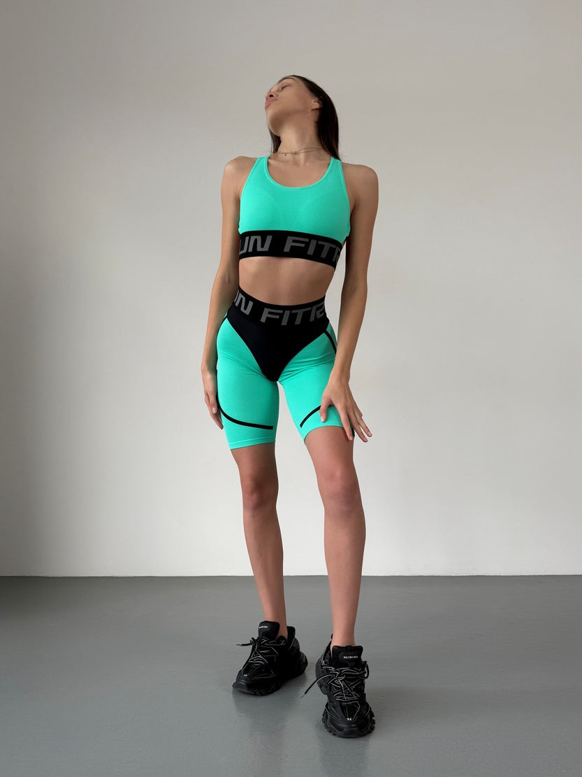 Cycling Short FITRUN Cycling Super Nuts "Mint Relief"