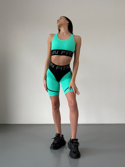 Cycling Short FITRUN Cycling Super Nuts "Mint Relief"