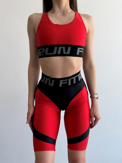 Велосипедки FITRUN  Cycling Super Nuts Push-Up "Shine Bordo"