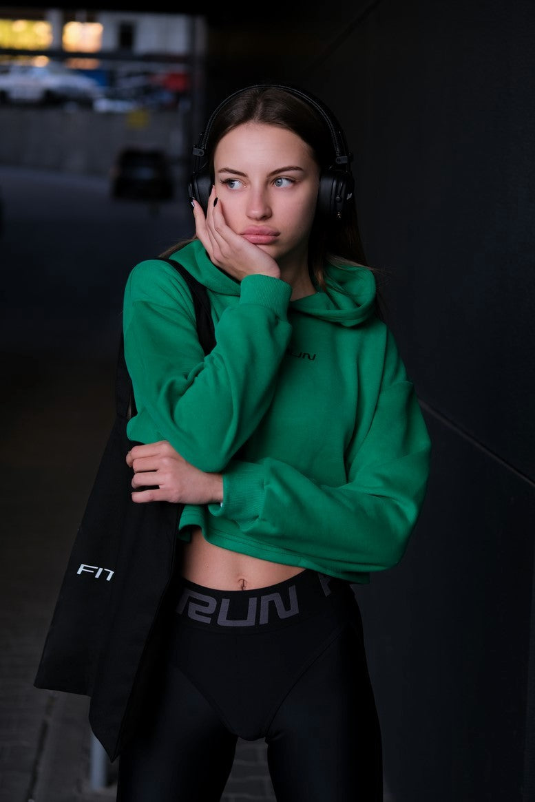 Худі FITRUN Hoodie Midi "Green"