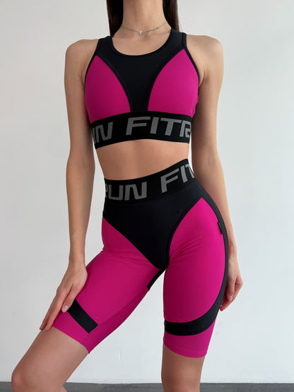 Cycling Short FITRUN Cycling Super Nuts Push-Up "Rose"