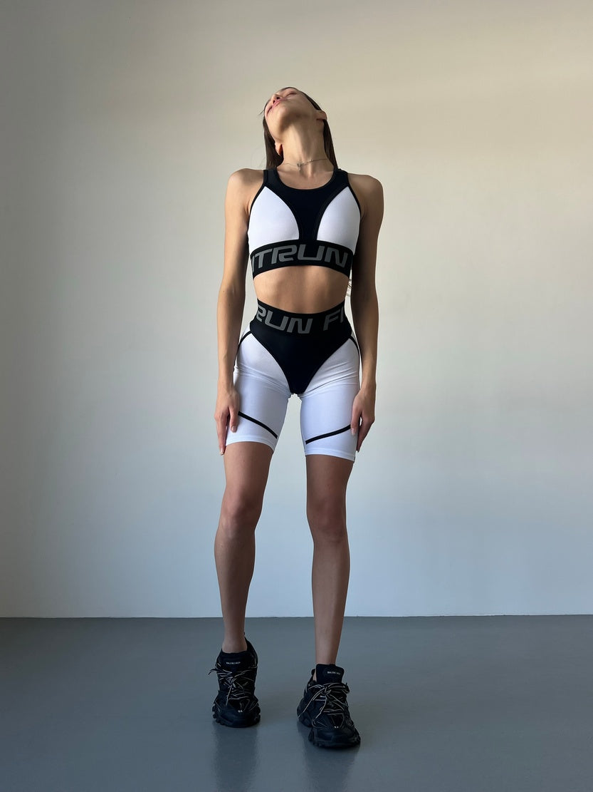 Cycling Short FITRUN Cycling Super Nuts "White Relief"