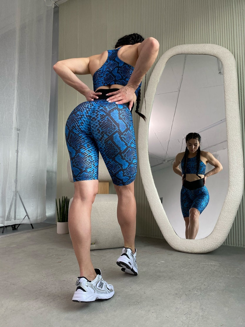 Спортивний Топ FITRUN Classic Top "Blue Python"