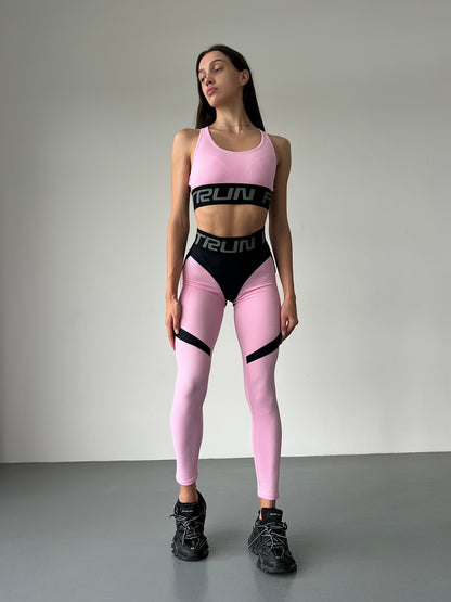 Leggings FITRUN Leggings Super Nuts Push-Up "Flamingo Relief"