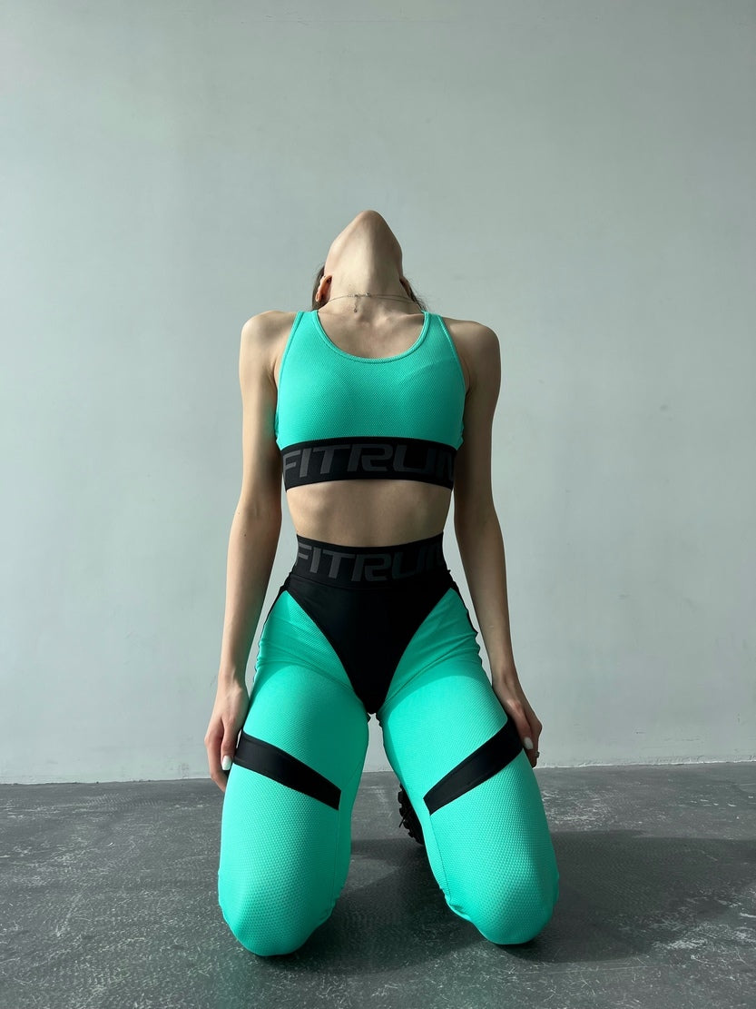 Легінси FITRUN Leggings Super Nuts Push-Up "Mint Relief"