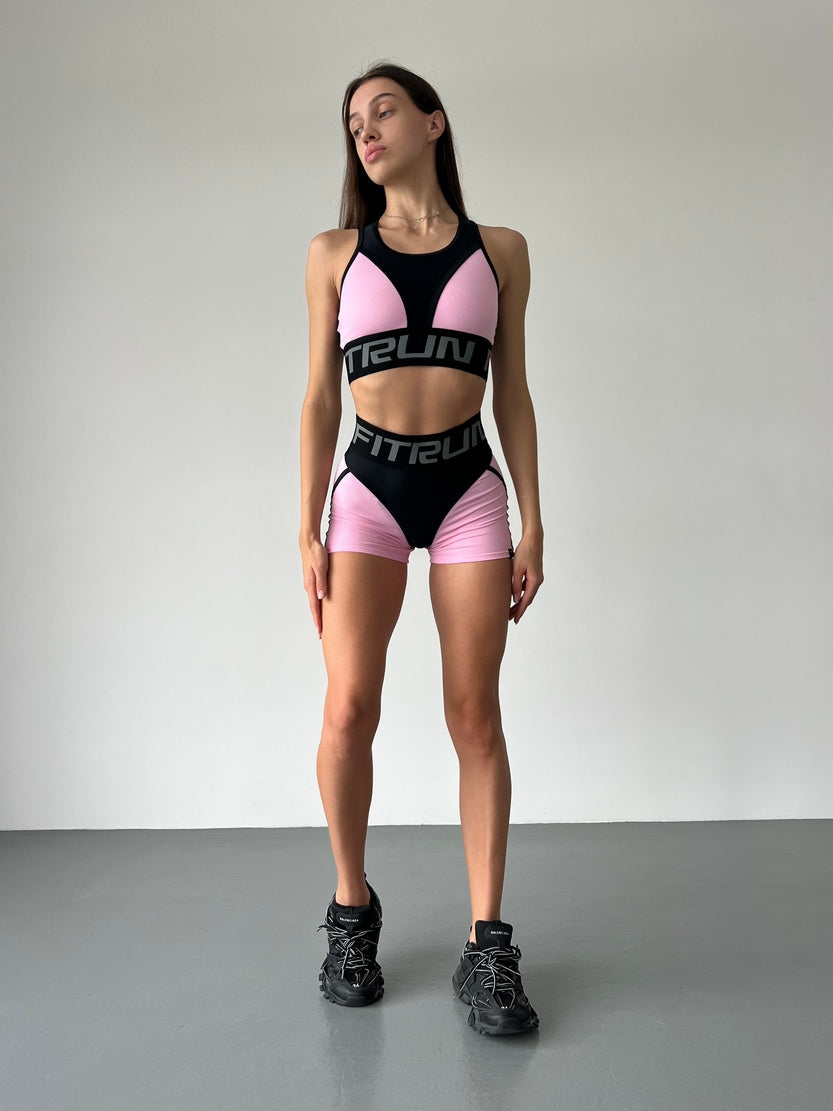 Shorts FITRUN Shorts Super Nuts "Flamingo Relief"