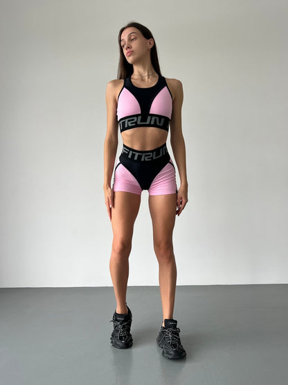 Shorts FITRUN Shorts Super Nuts "Flamingo Relief"