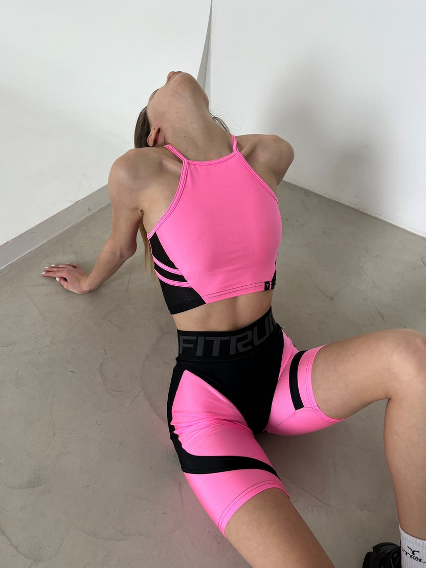 Sports Top FITRUN Crop Top "Shine Barbie"