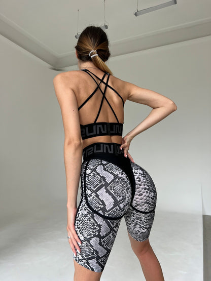 Cycling Short FITRUN Cycling Super Nuts "White Python"