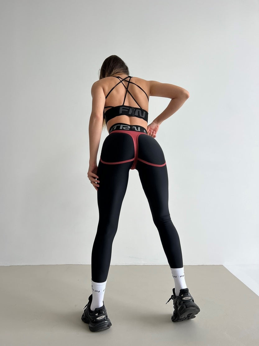 Легінси FITRUN Leggings Super Nuts "Wine Blaze"