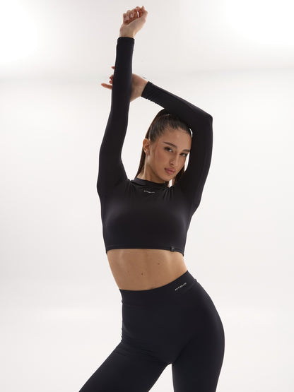 FITRUN Long Sleeve SKIN BASE "Black VE"