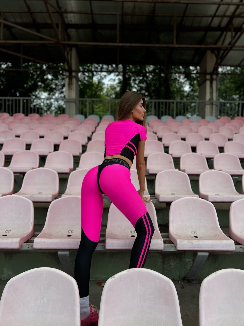 Легінси FITRUN Leggings Two Lines "Pink"