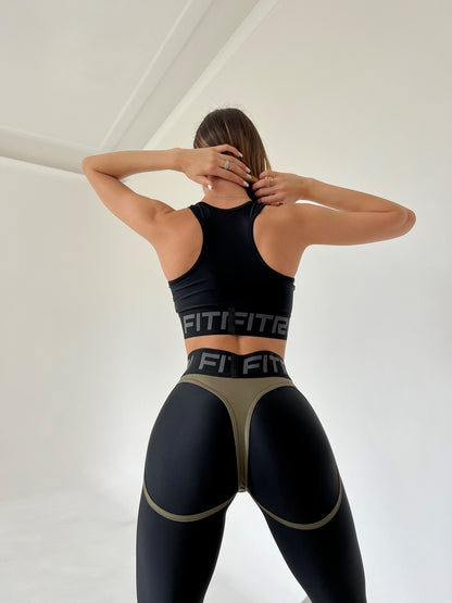 Легінси FITRUN Leggings Super Nuts "Khaki Blaze"