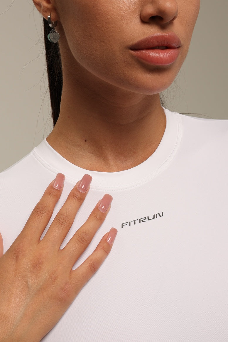 Футболка укорочена FITRUN T-shirt Short SKIN BASE "White VE"