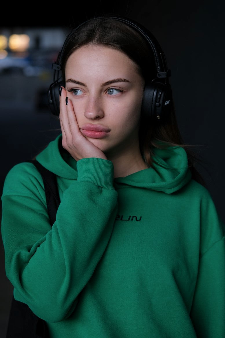 Худі FITRUN Hoodie Midi "Green"