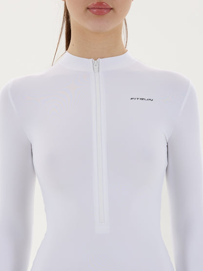 Jumpsuit FITRUN SKIN ZIP Short "White VE"