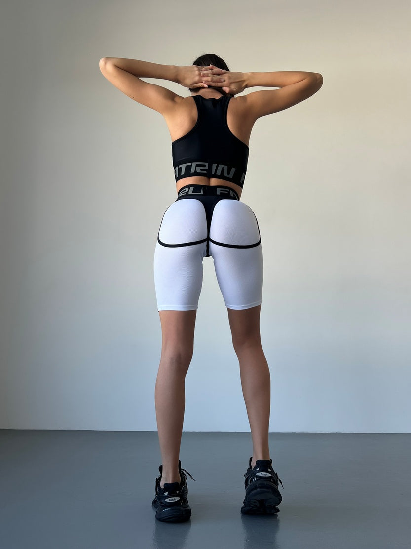 Cycling Short FITRUN Cycling Super Nuts "White Relief"