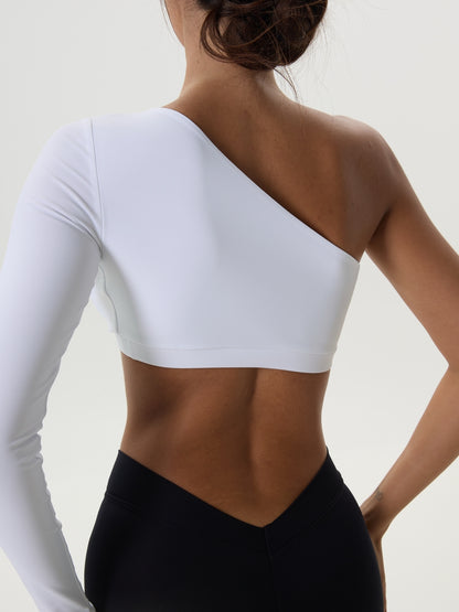 Long Sleeve FITRUN Racy "Total White"