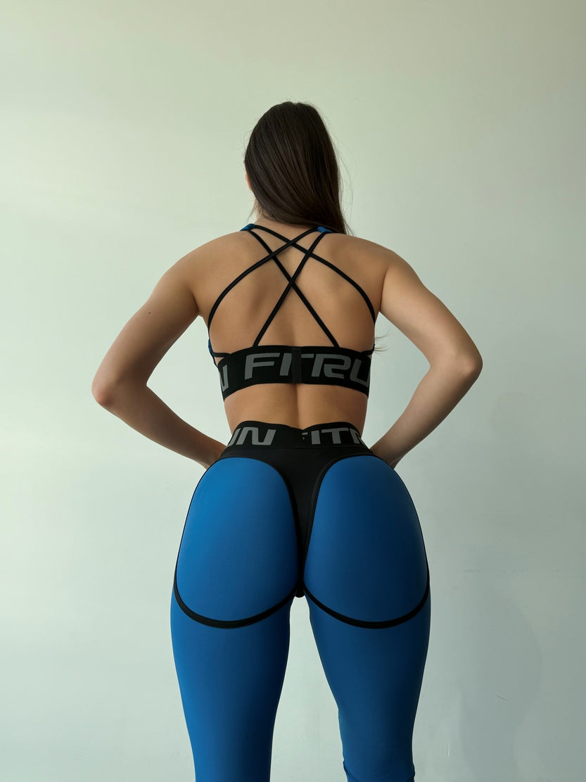 Leggings FITRUN Leggings Super Nuts "Blue"
